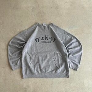 2000s Vintage Grey Old Navy Skater Style Crewneck Sweatshirt Size Large